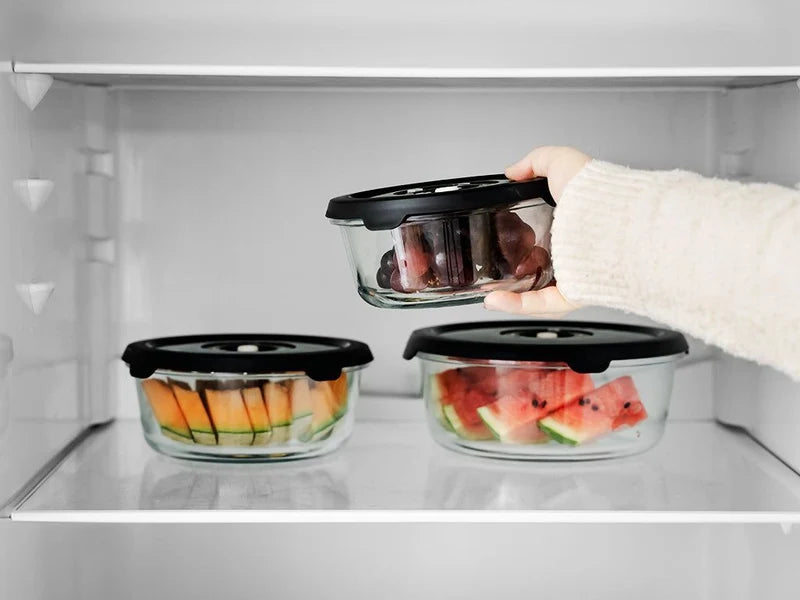 Round vacuum glass container – 1400 ml set - 4 pcs.